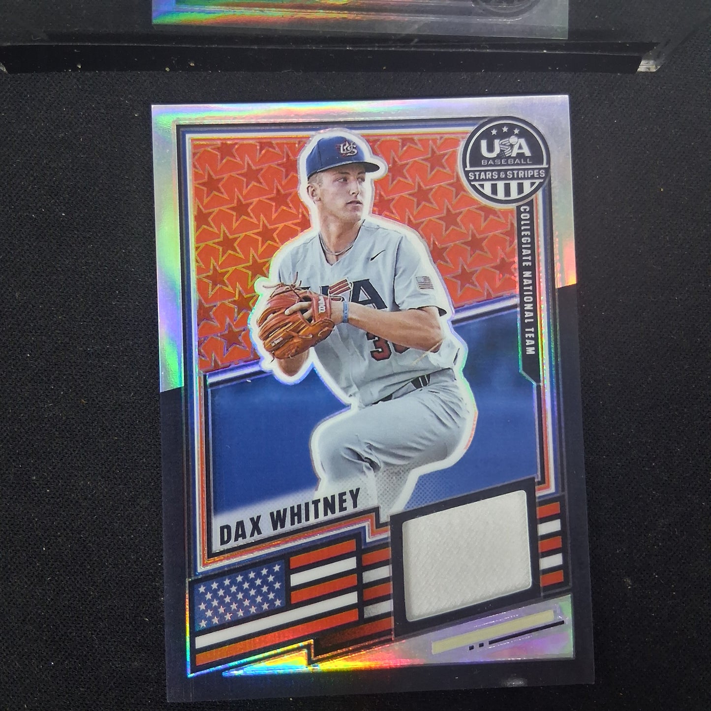 2026 Panini Stars & Stripes Prizm USA Baseball #USA-DW Dax Whitney USA Materials