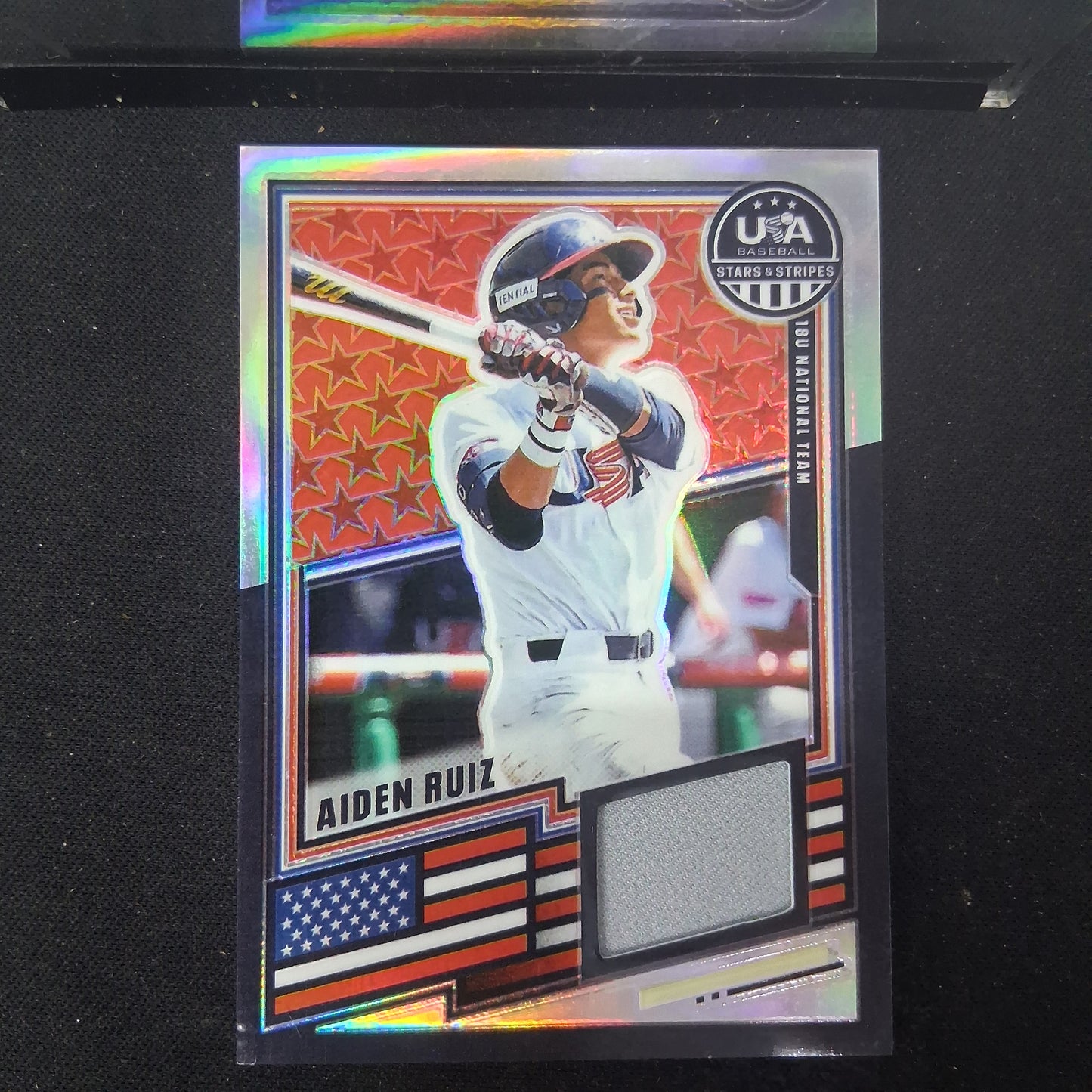 2026 Panini Stars & Stripes Prizm USA Baseball #USA-AR Aiden Ruiz USA Materials
