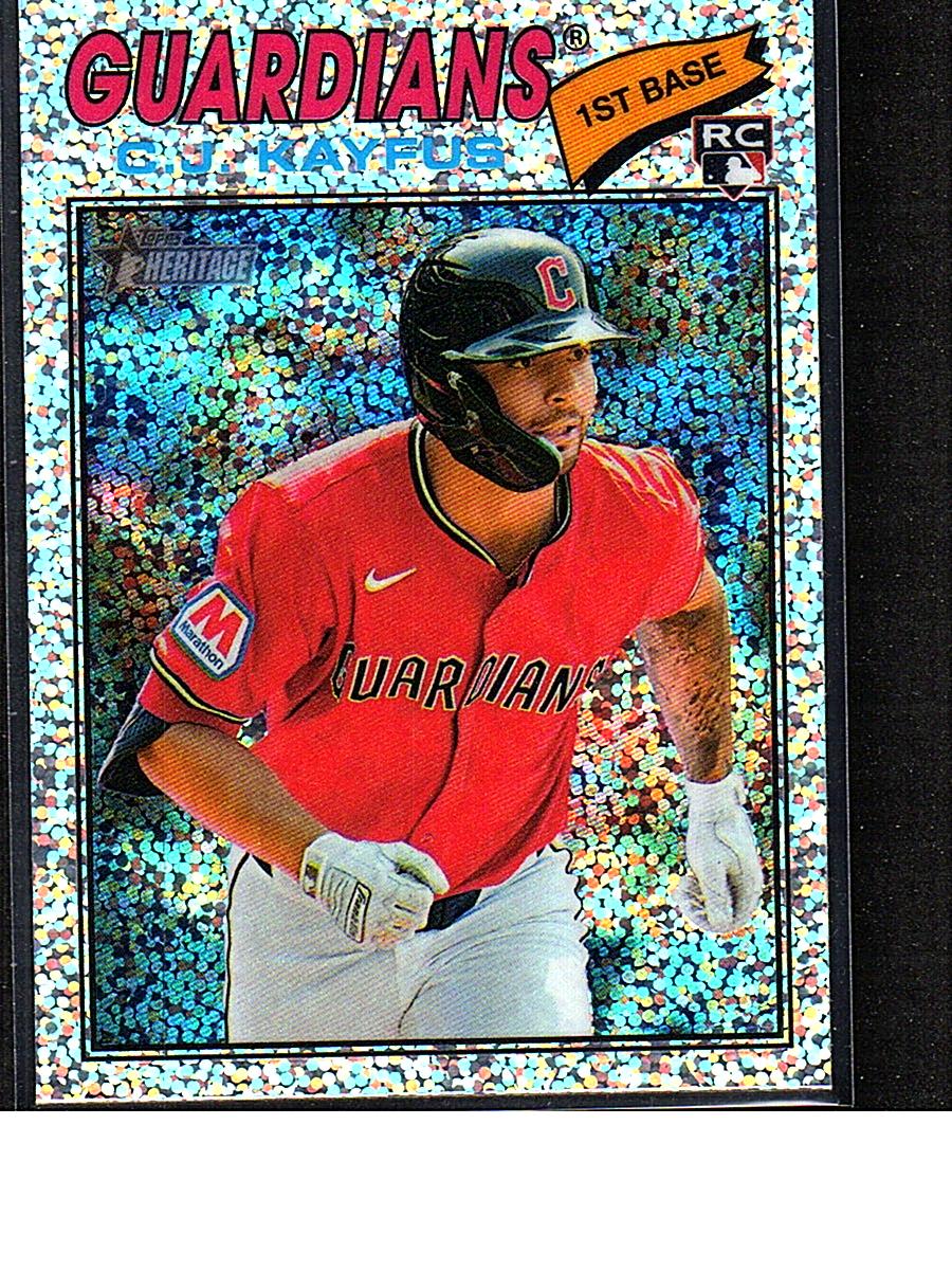 2026 Topps Heritage #364 C.J. Kayfus Chrome Silver Sparkle Refractors
