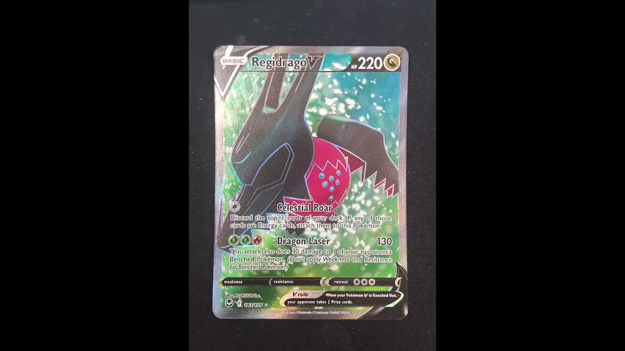 Regidrago V (Full Art) #183/195 SWSH12: Silver Tempest Ultra Rare,Holo