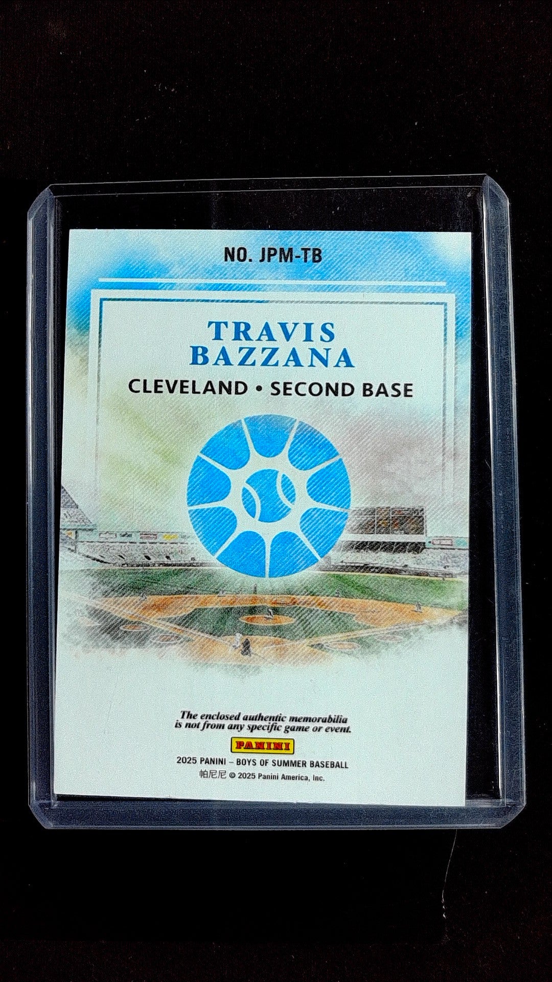 Travis Bazzana #JPM-TB 2025 Panini Boys of Summer SN, Memorabilia