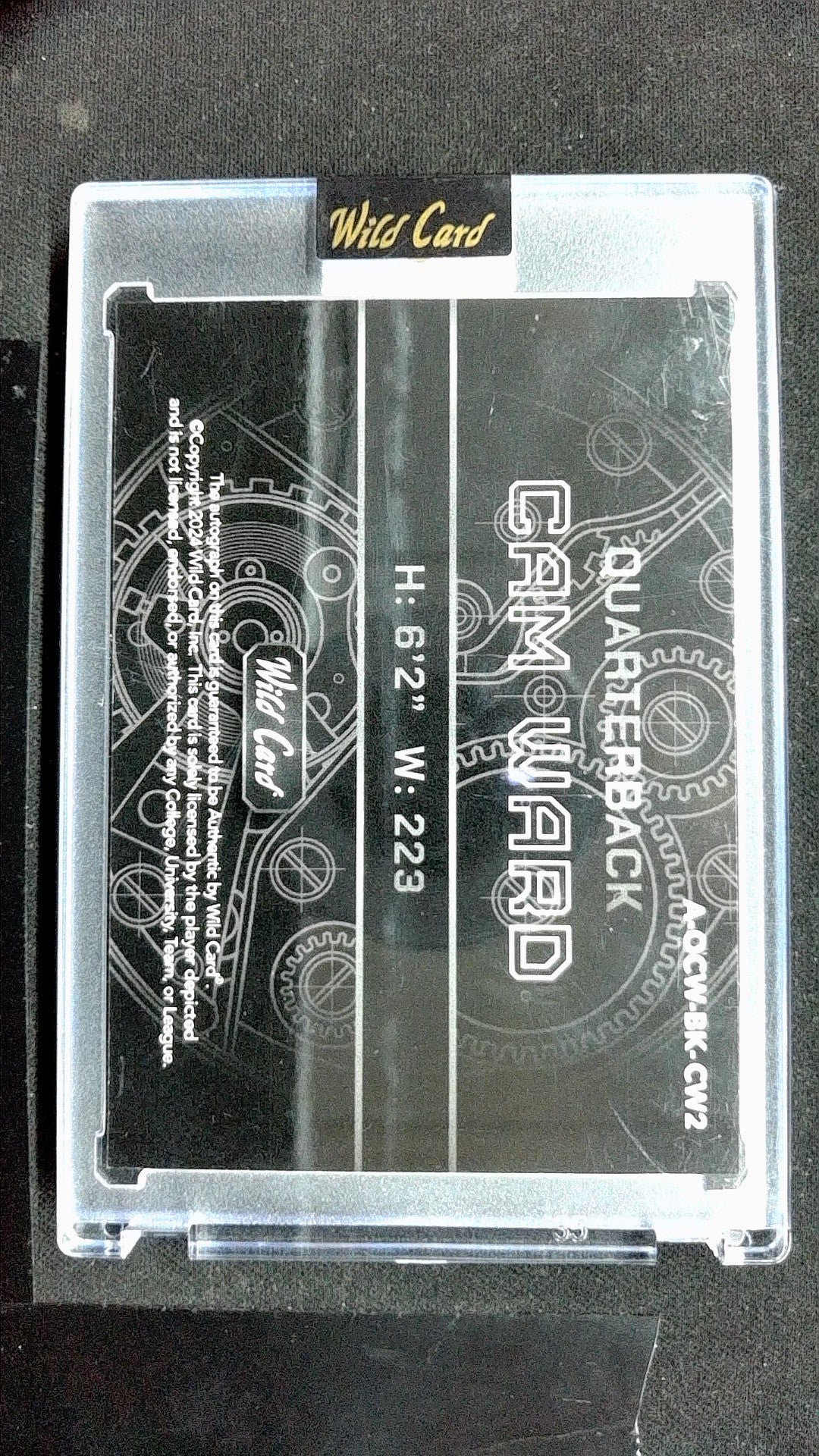 2024 Wild Card QB1 On The Clock - Draft Dreams Cam Ward #OCDD-CW2 #/1