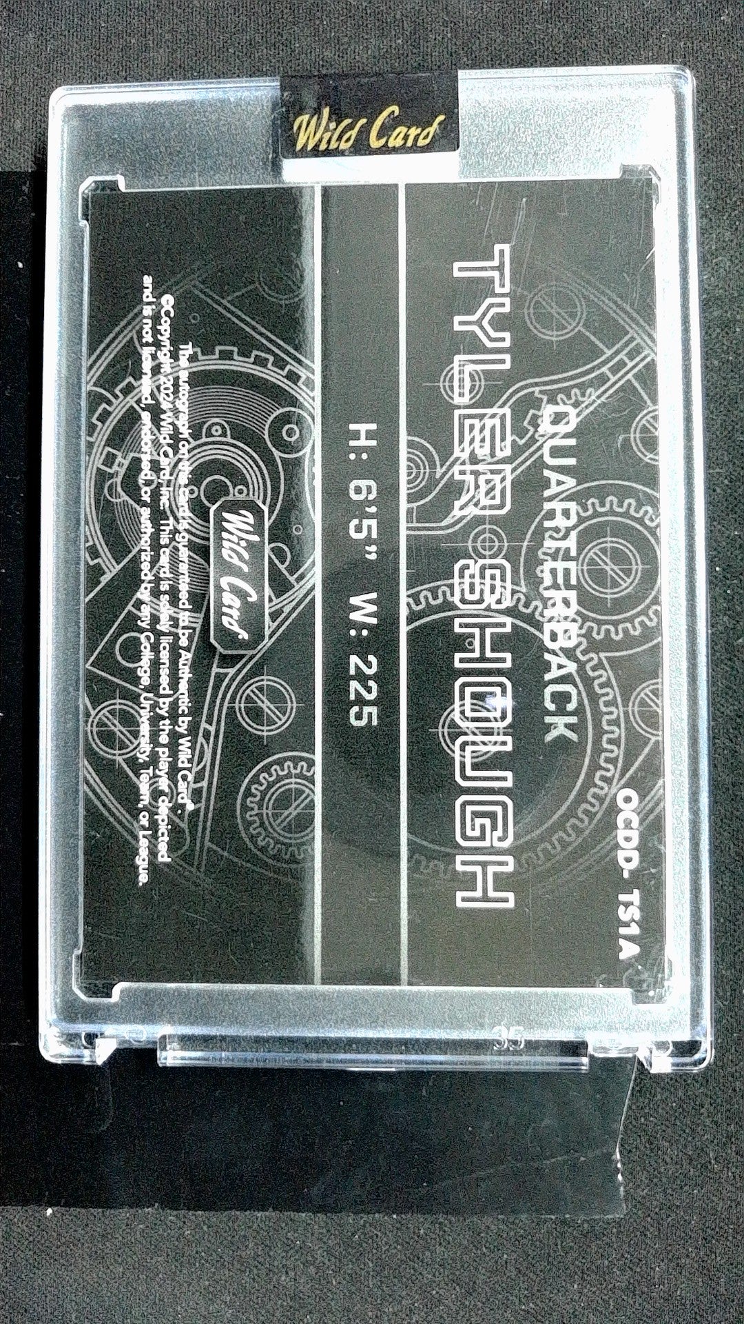 2024 Wild Card QB1 On the Clock Breakers Brick Tyler Shough #OCDD-TS1A #/1 Auto