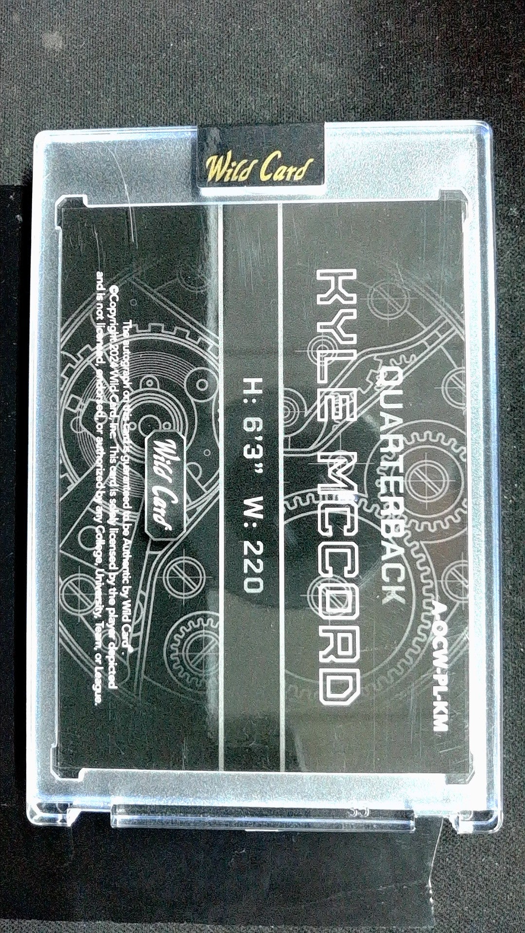 Purple Crystal Holographic Rainbow Kyle McCord #OCW-PL-KM 1/3