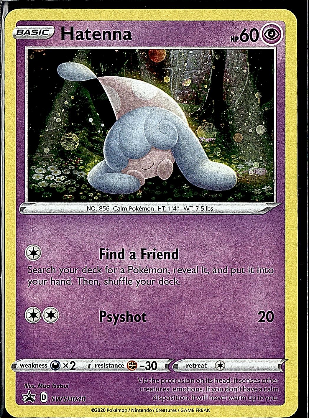 SWSH: Sword & Shield Promo Cards #SWSH040 Hatenna