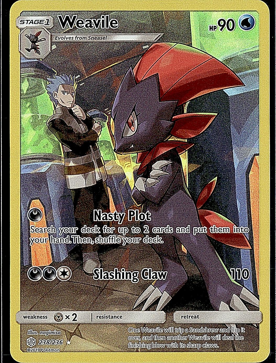 SM - Cosmic Eclipse #238/236 Weavile (Secret)