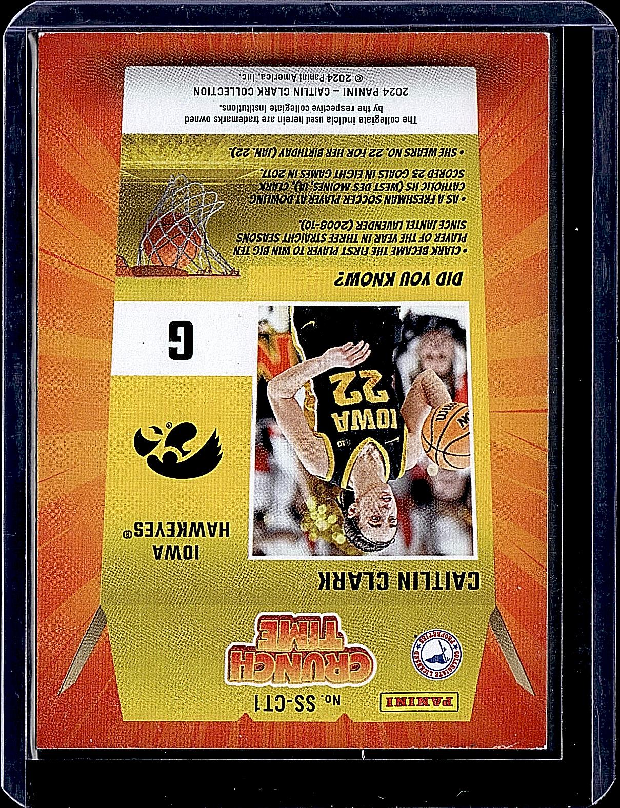 2024 Panini Caitlin Clark Collection #SS-CT1 Caitlin Clark Crunch Time