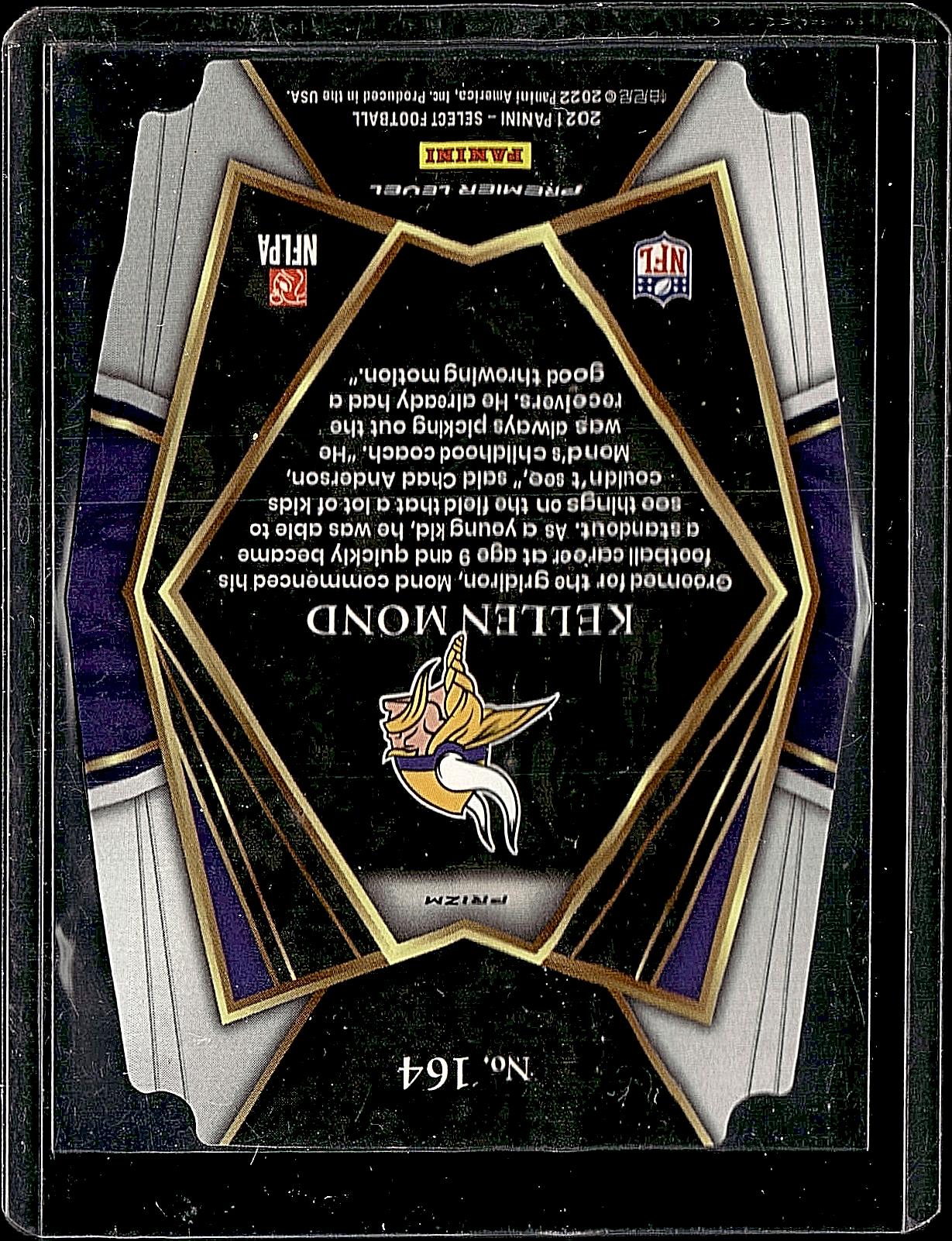 2021 Panini Select #164 Kellen Mond Silver Prizm Die Cut