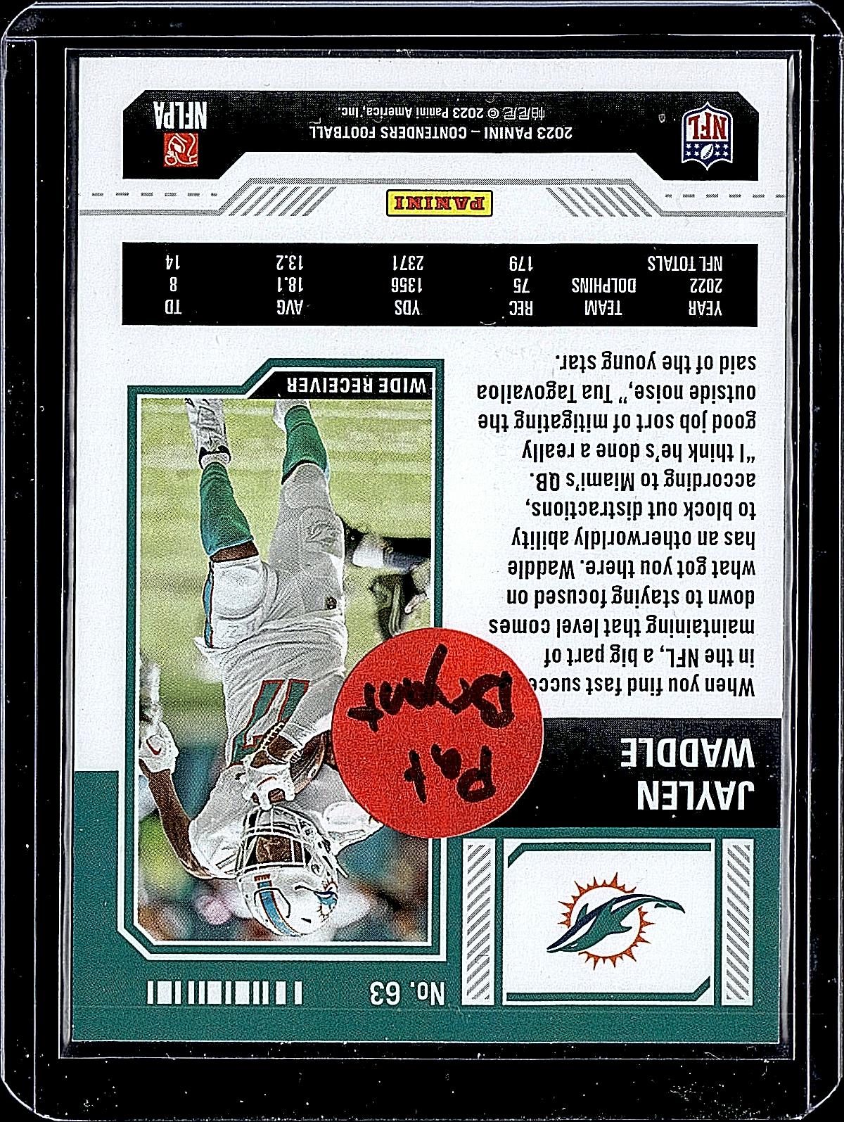 2023 Panini Contenders #63 Jaylen Waddle