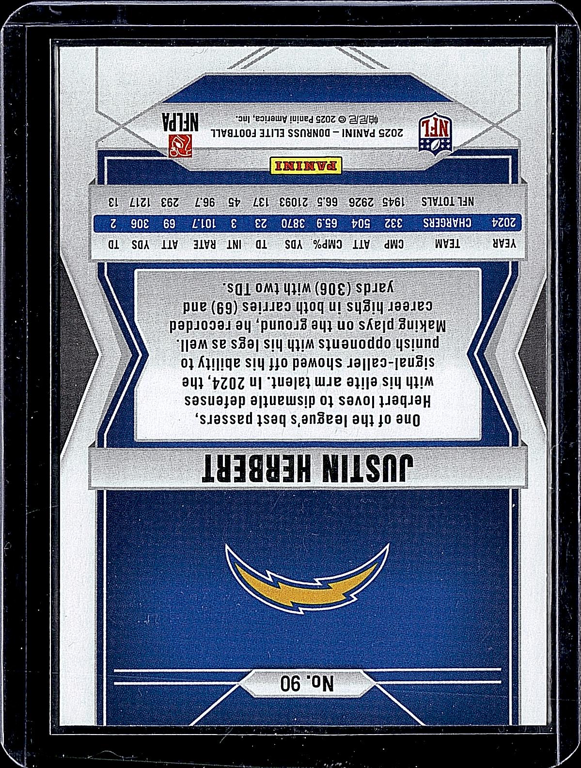 2025 Donruss Elite #90 Justin Herbert