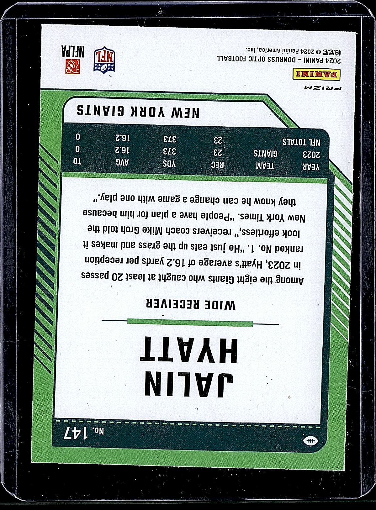 2024 Donruss Optic #147 Jalin Hyatt
