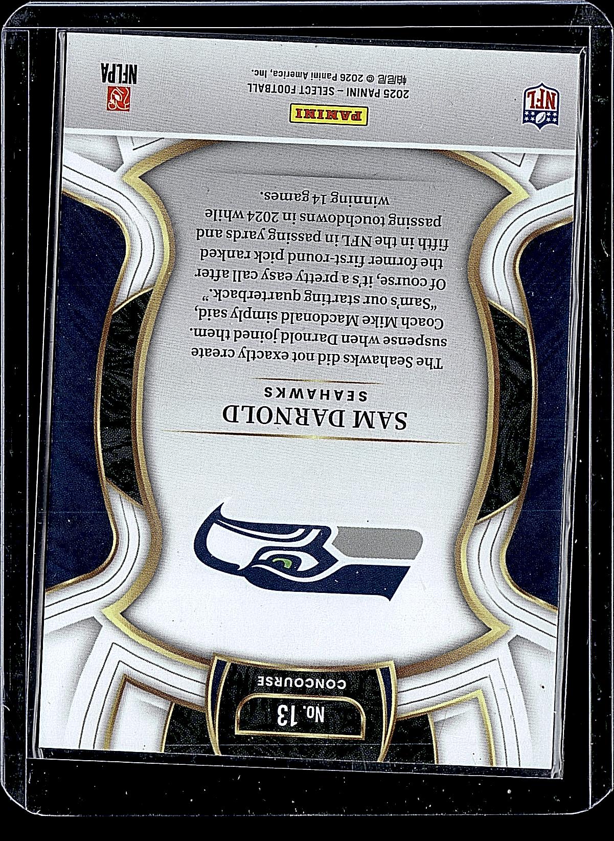 2025 Panini Select #13 Sam Darnold