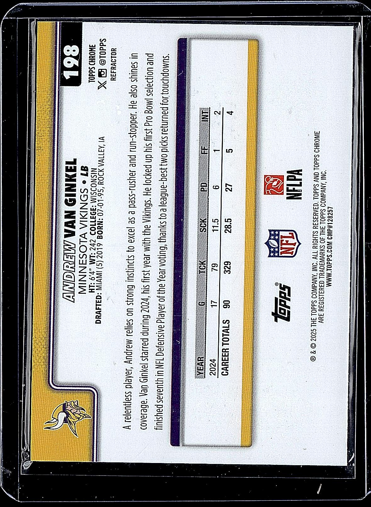 2025 Topps Chrome #198 Andrew Van Ginkel