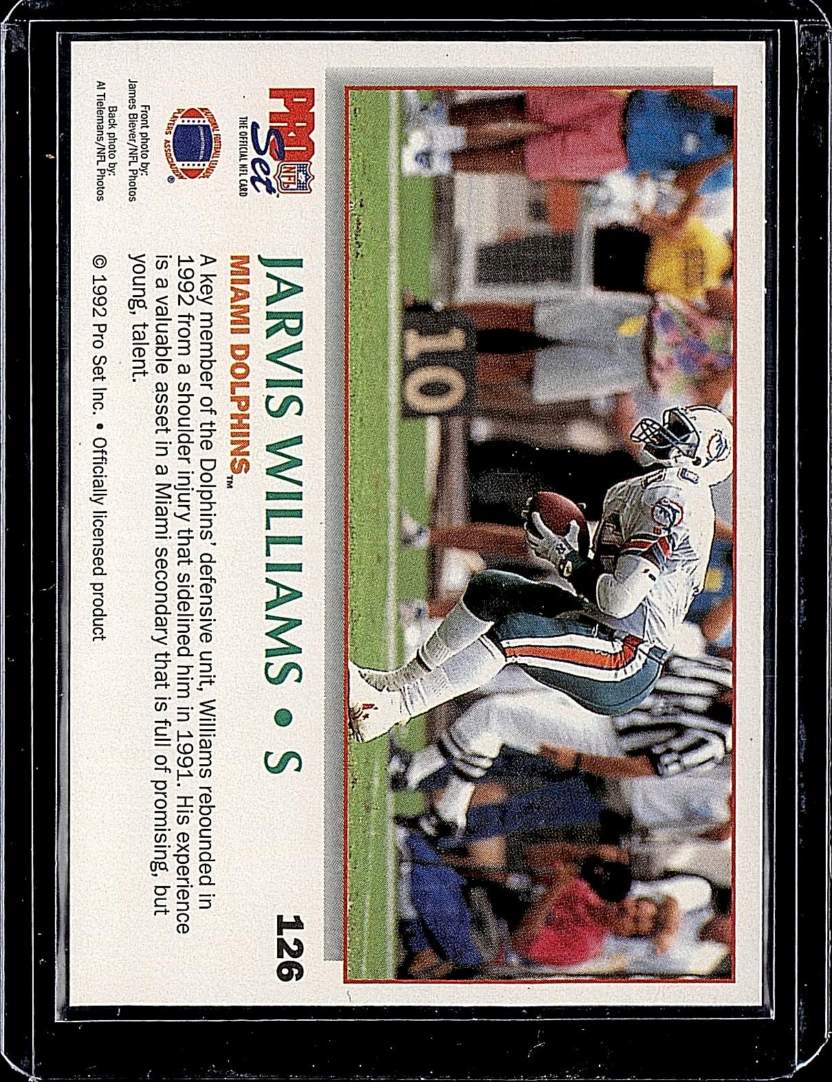 1992 Pro Set Power #126 Jarvis Williams