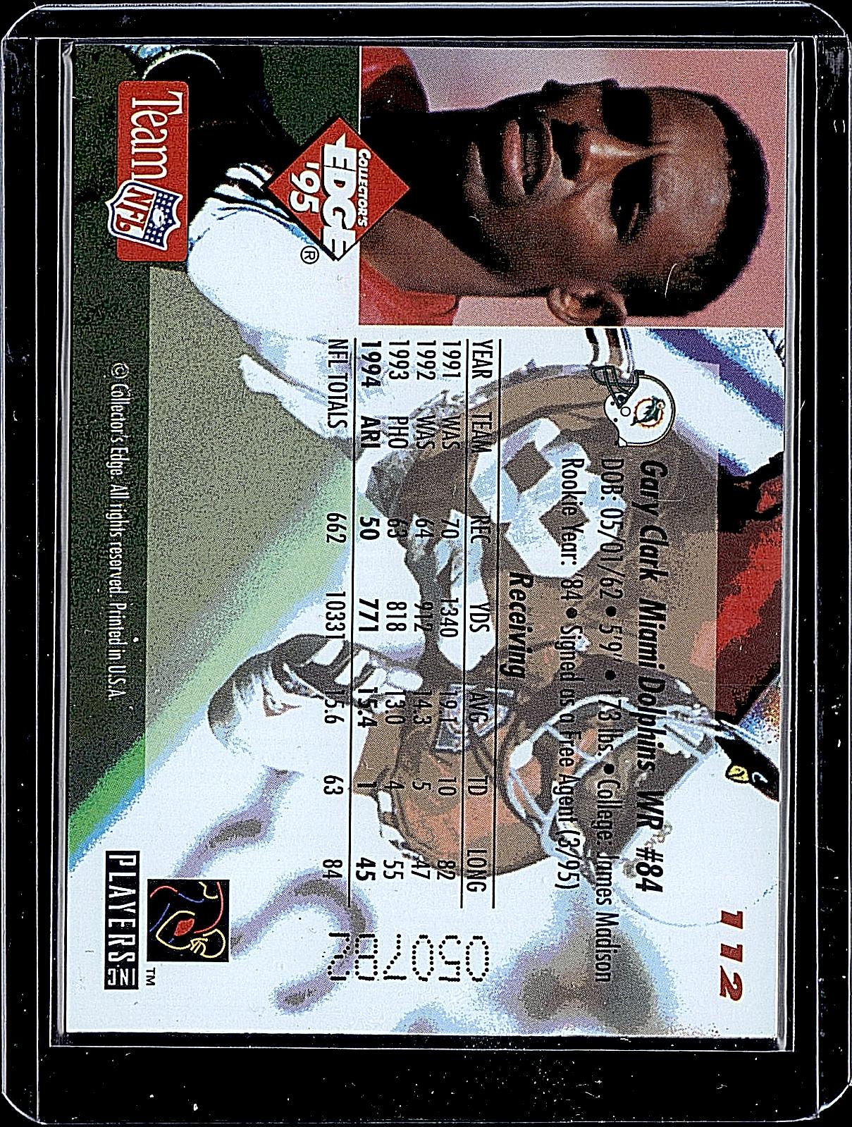 1995 Collector's Edge #112 Gary Clark