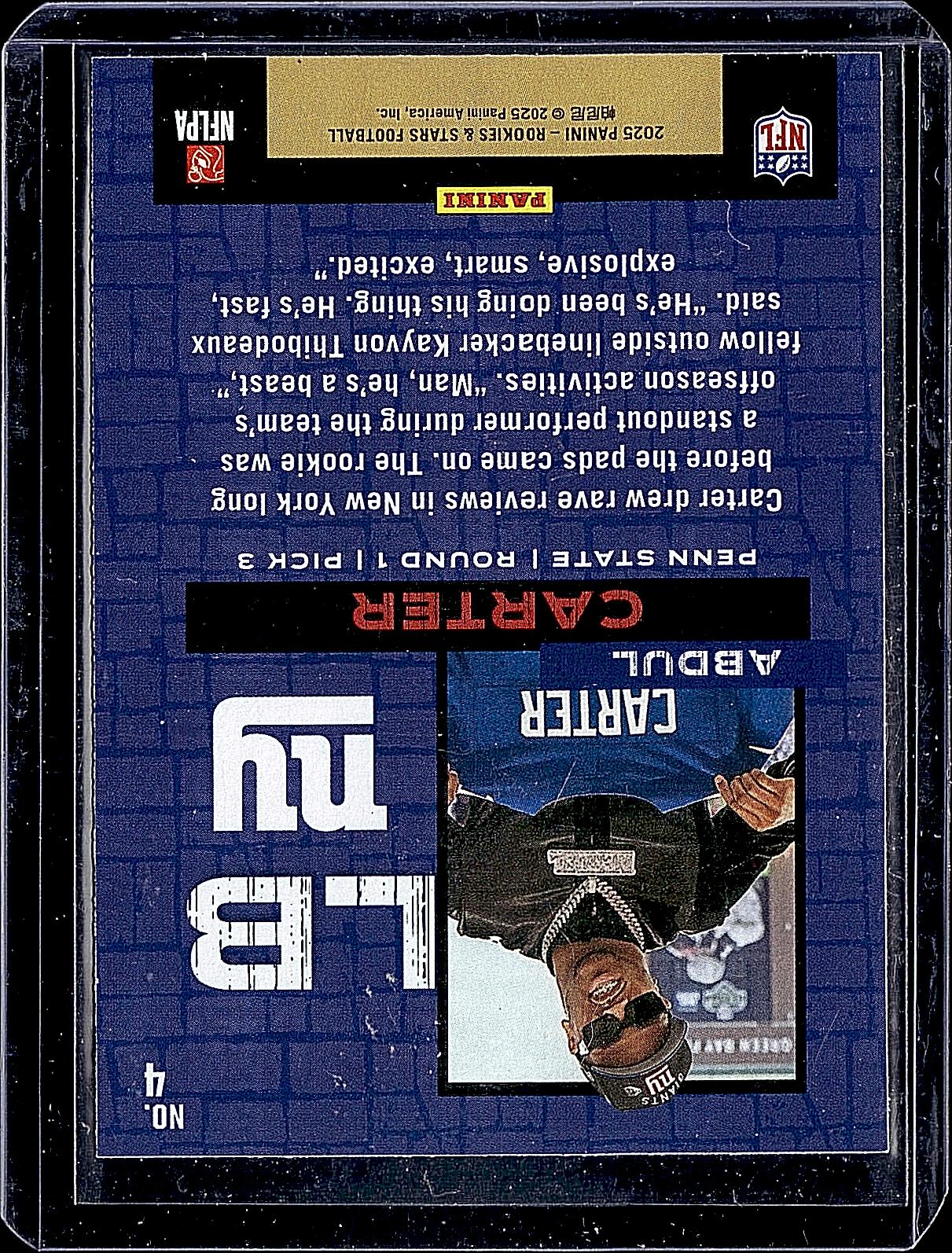 2025 Panini Rookies & Stars #4 Abdul Carter Draft Class