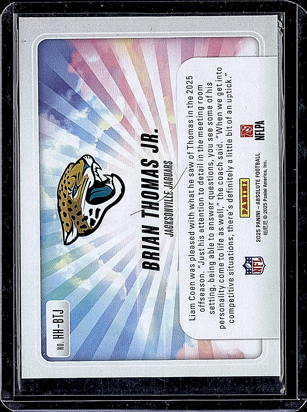 2025 Panini Absolute #HH-BTJ Brian Thomas Jr. Hog Heaven