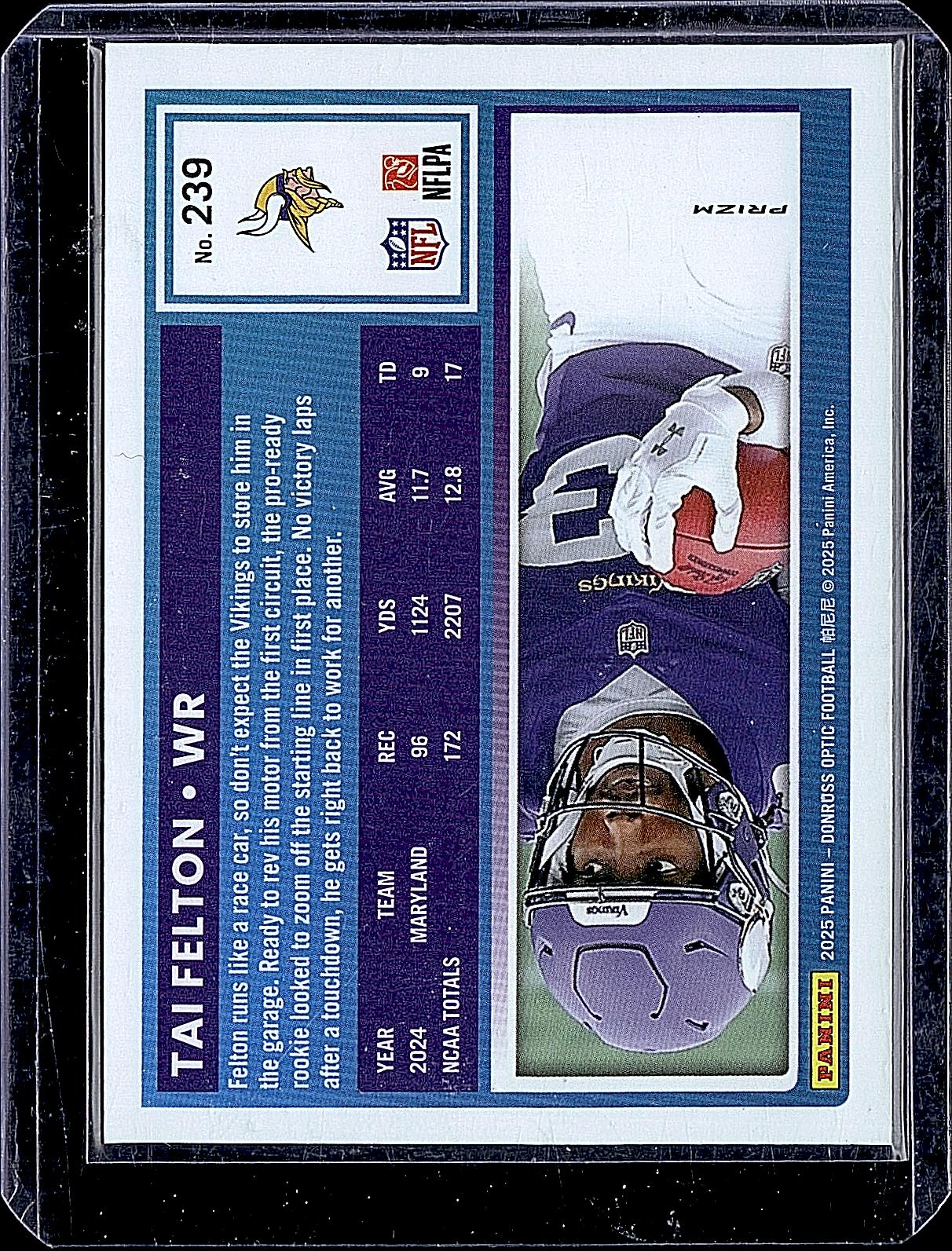 2025 Donruss Optic #239 Tai Felton Holo