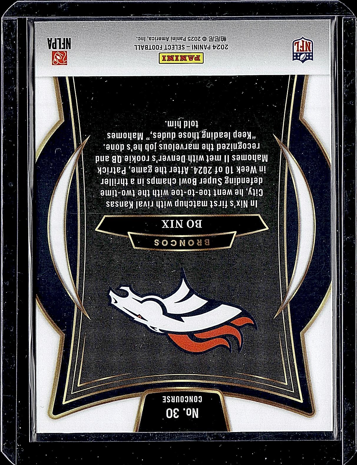 2024 Panini Select #30 Bo Nix