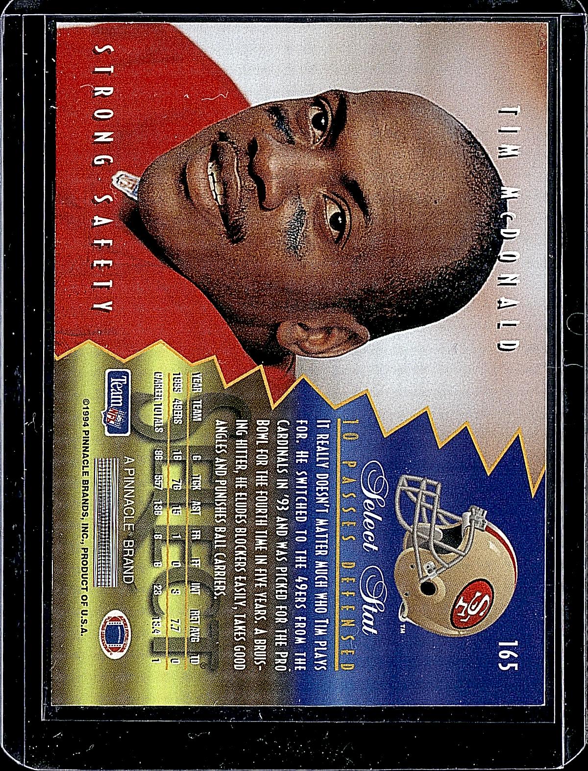 1994 Select #165 Tim McDonald