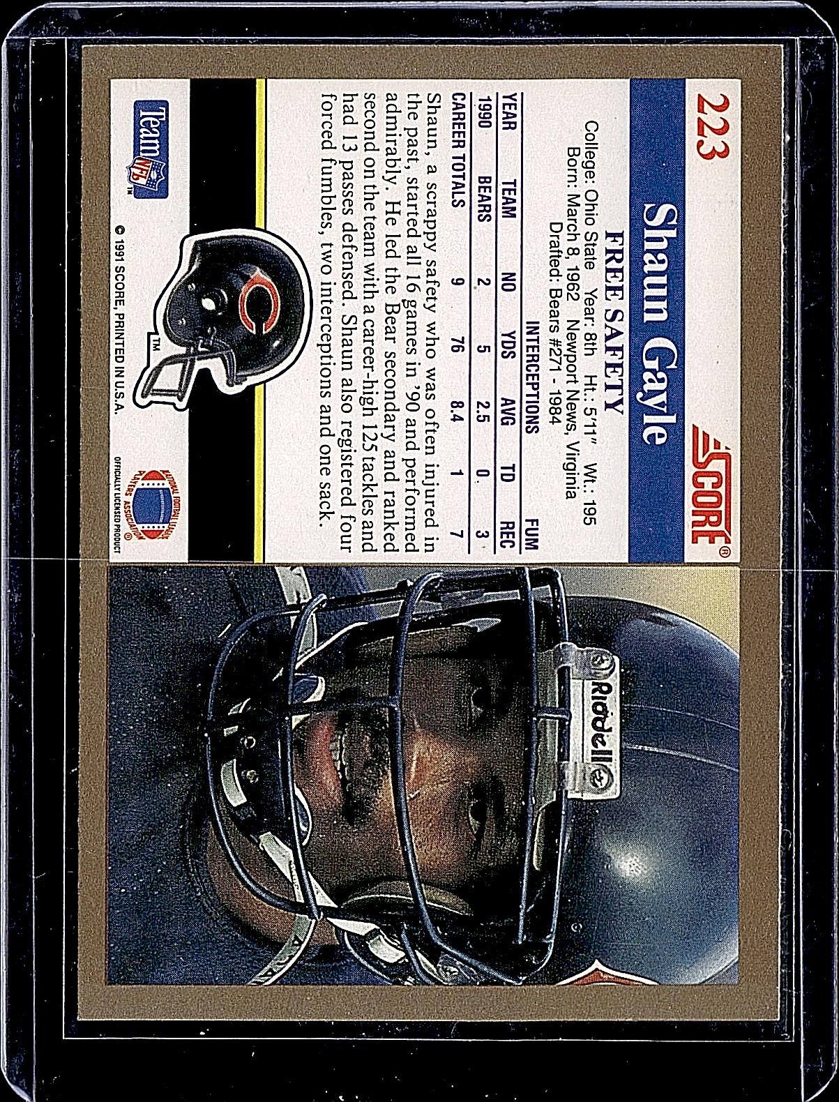 1991 Score #223 Shaun Gayle