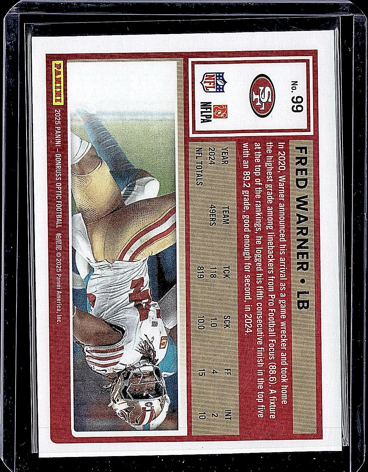 2025 Donruss Optic #99 Fred Warner