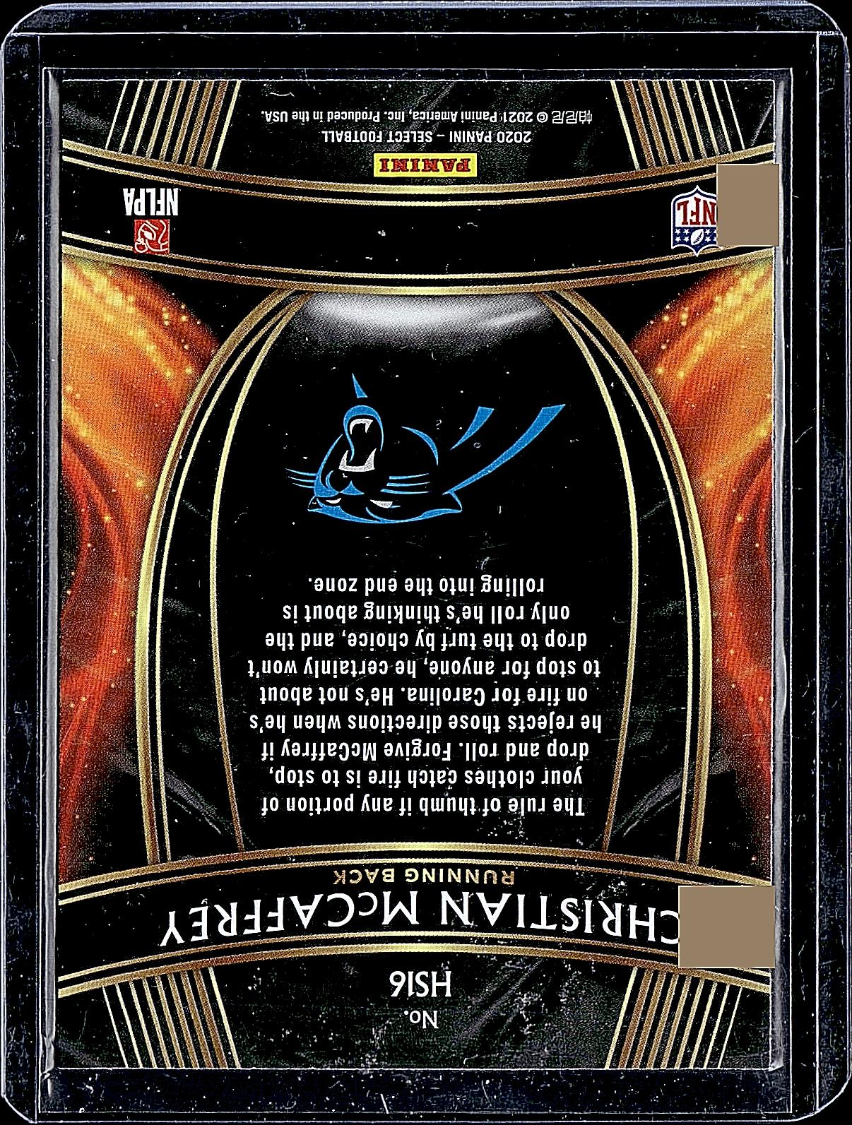 2020 Panini Select #HS16 Christian McCaffrey Hot Stars