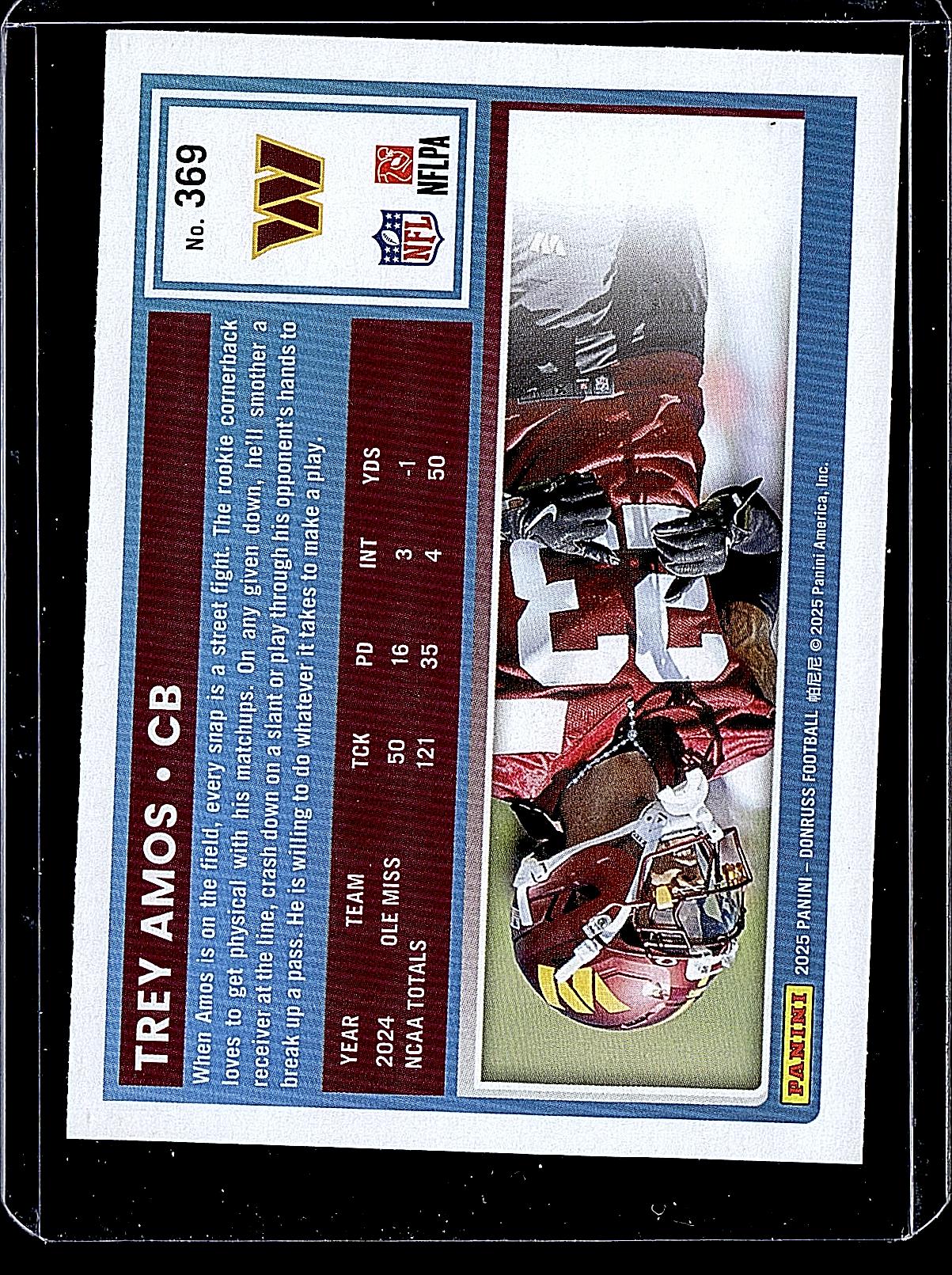 2025 Donruss #369 Trey Amos