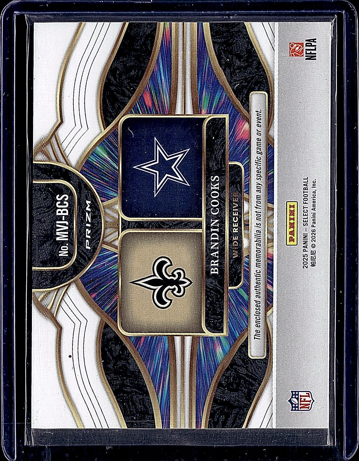 2025 Panini Select #MVJ-BCS Brandin Cooks Multiverse Jerseys Red Prizm