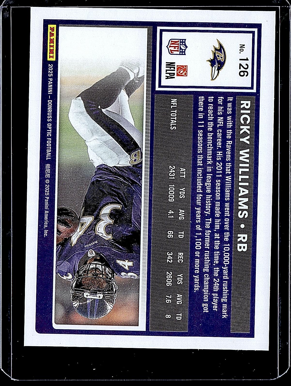 2025 Donruss Optic #126 Ricky Williams