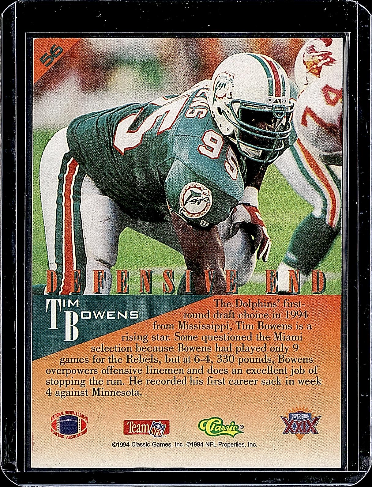 1994 Classic Games #56 Tim Bowens