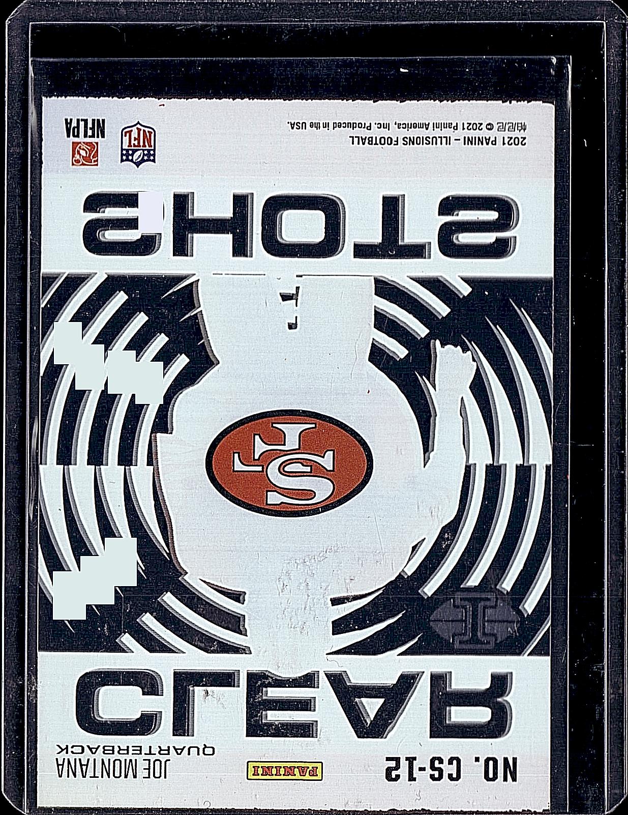 2021 Panini Illusions #CS-12 Joe Montana Clear Shots