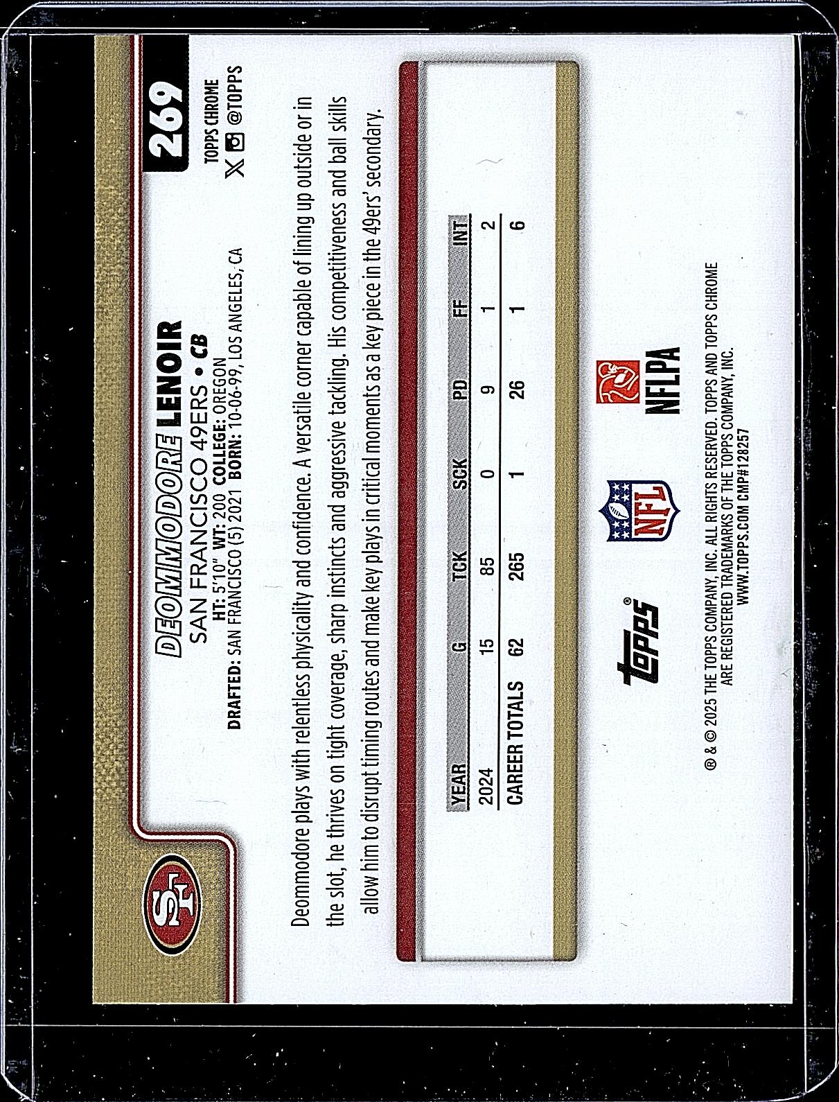 2025 Topps Chrome #269 Deommodore Lenoir