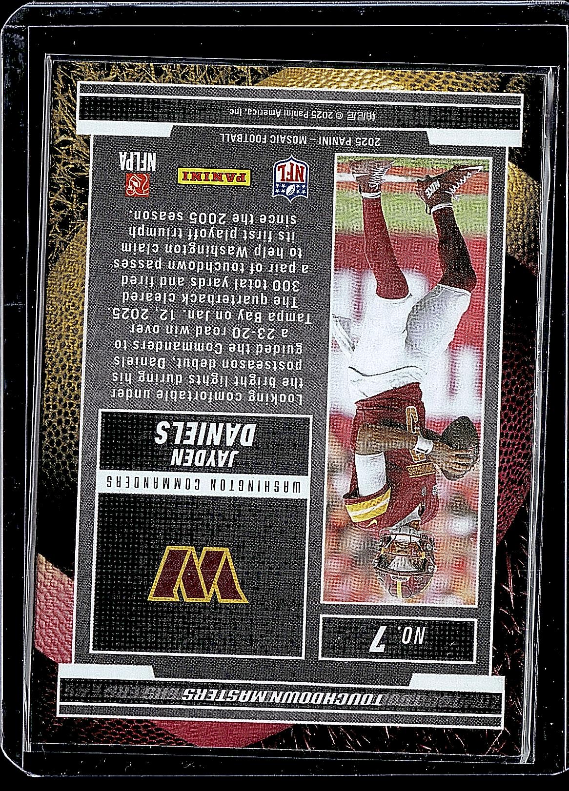 2025 Panini Mosaic #7 Jayden Daniels Touchdown Masters Mosaic