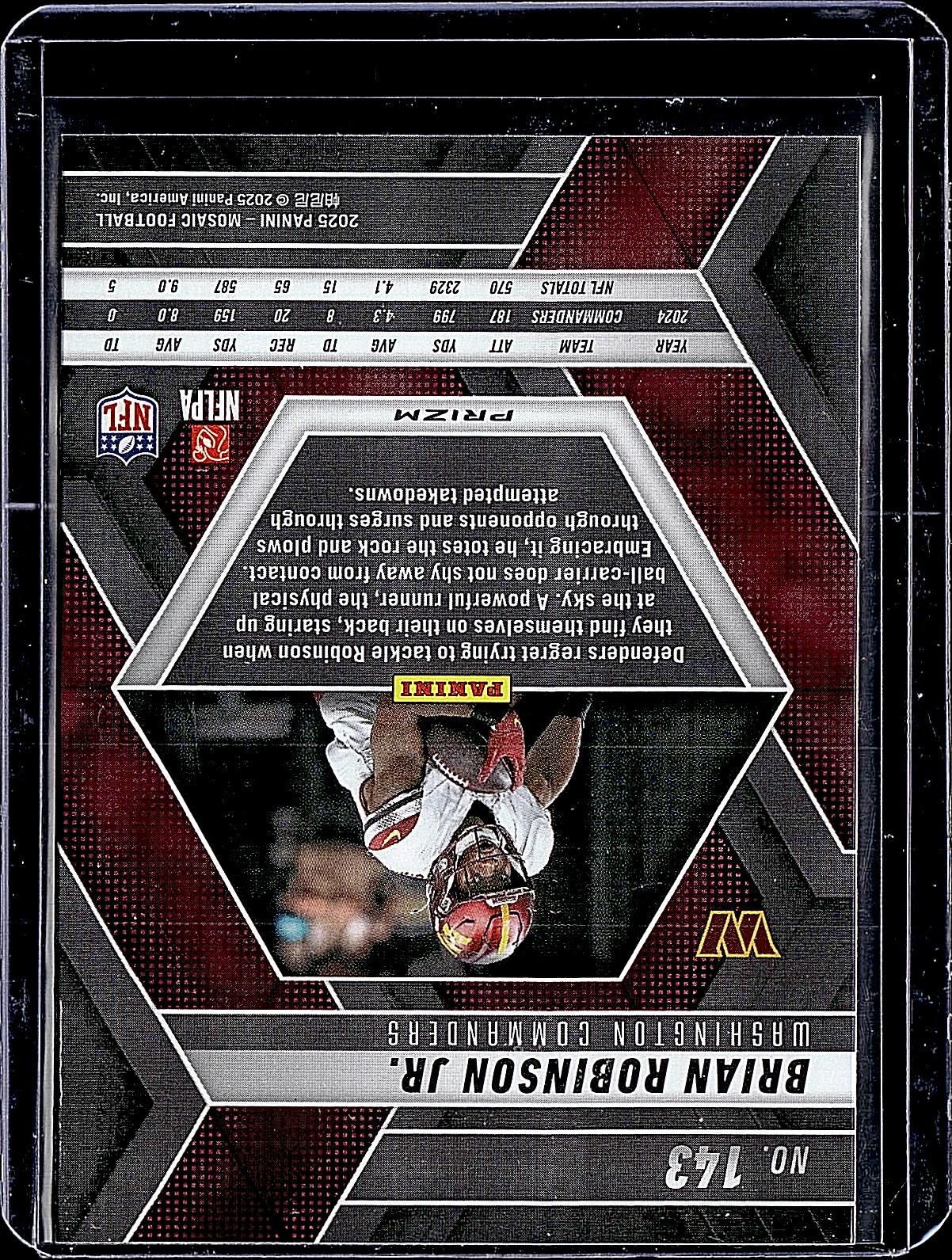 2025 Panini Mosaic #143 Brian Robinson Jr. Mosaic