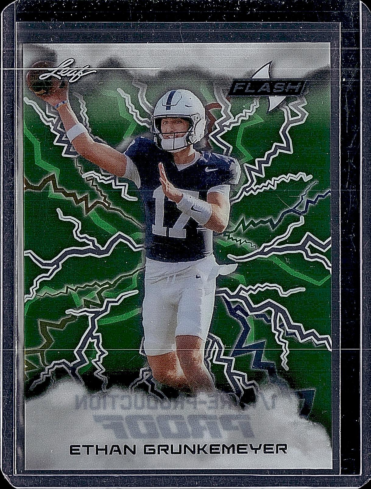 2026 Leaf Metal #SB-17 Ethan Grunkemeyer Stainless Base Prismatic Gold #/1