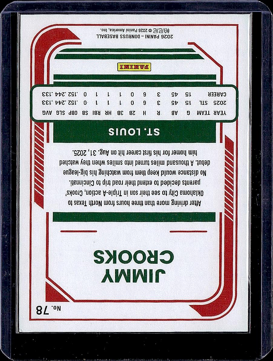 2026 Donruss #78 Jimmy Crooks Liberty