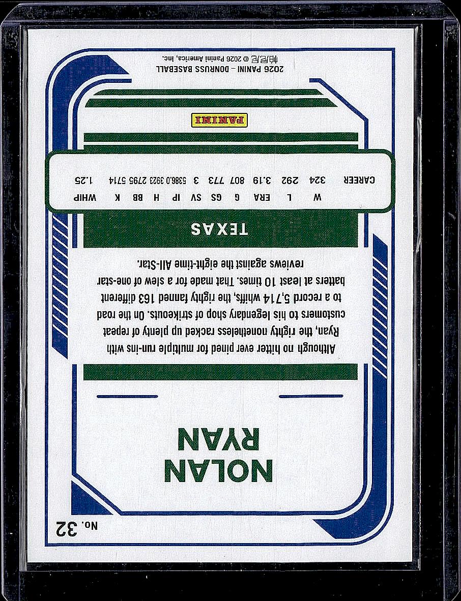 2026 Donruss #32 Nolan Ryan Red and Blue