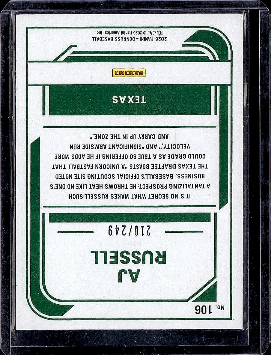 2026 Donruss #106 AJ Russell Blue #/149