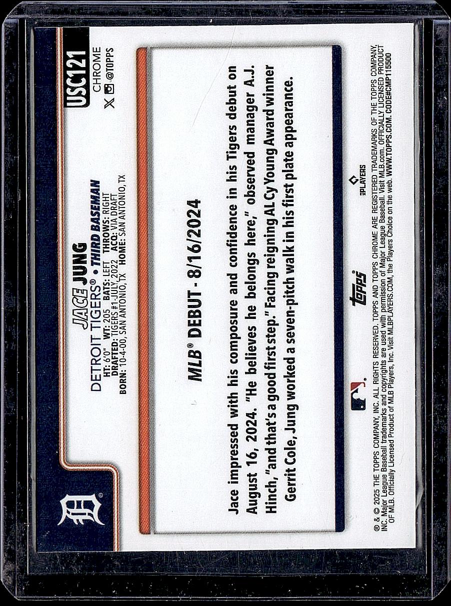 2025 Topps Update #US93 Jace Jung Sandglitter