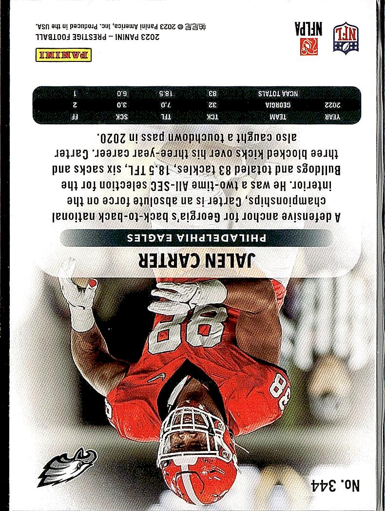 2023 Panini Prestige #344 Jalen Carter