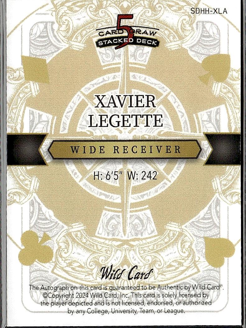 2024 Wild Card Xavier Legette Auto 2/2