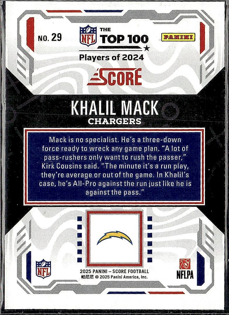 2025 Score Top 100 Khalil Mack