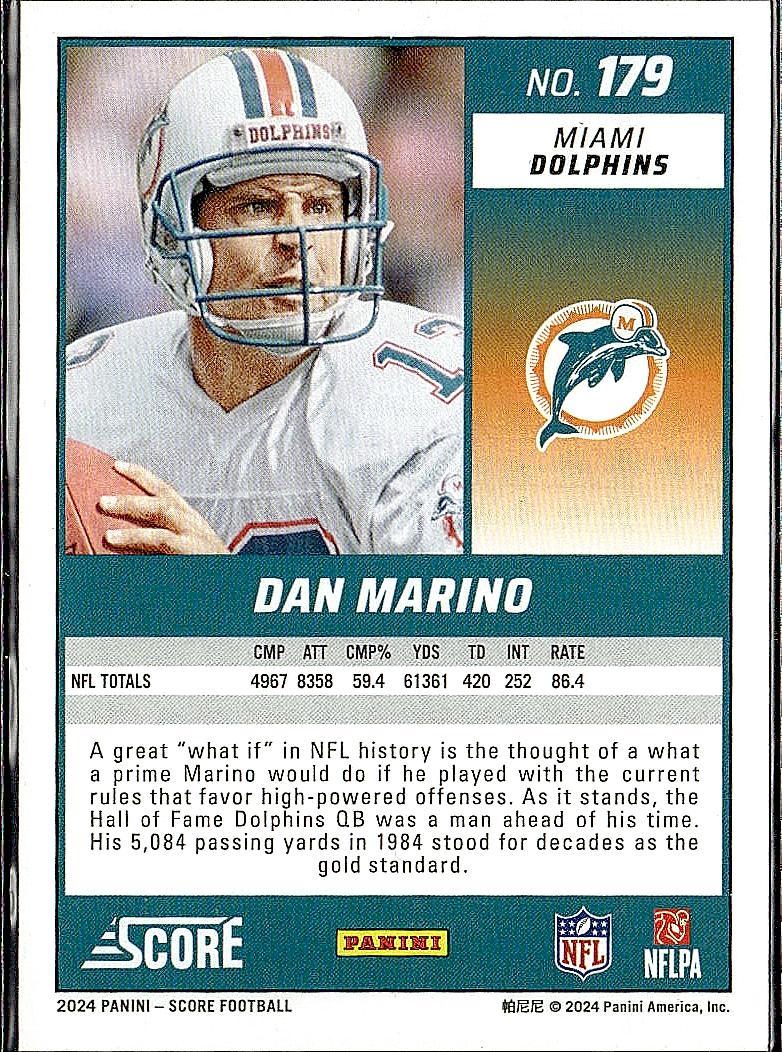 2024 Score #179 Dan Marino Lava #/630