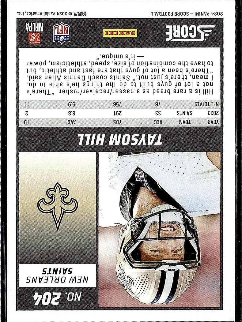 2024 Score #204 Taysom Hill Circular #/135