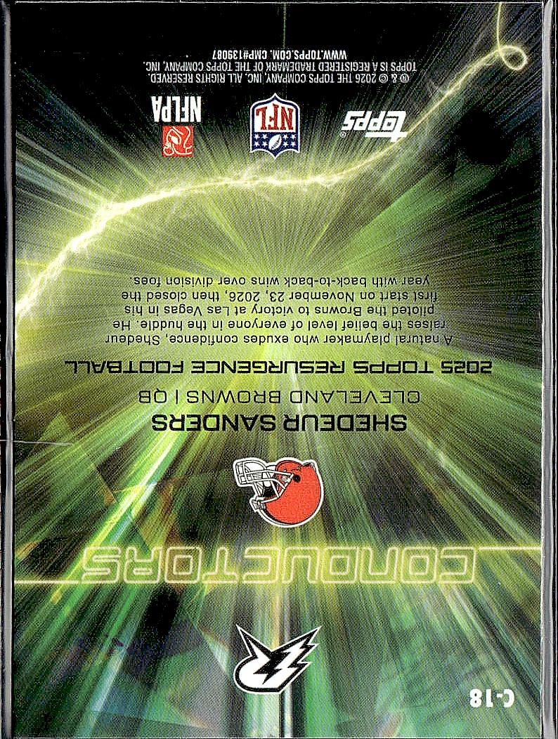 2025 Topps Resurgence #C-18 Shedeur Sanders Conductors
