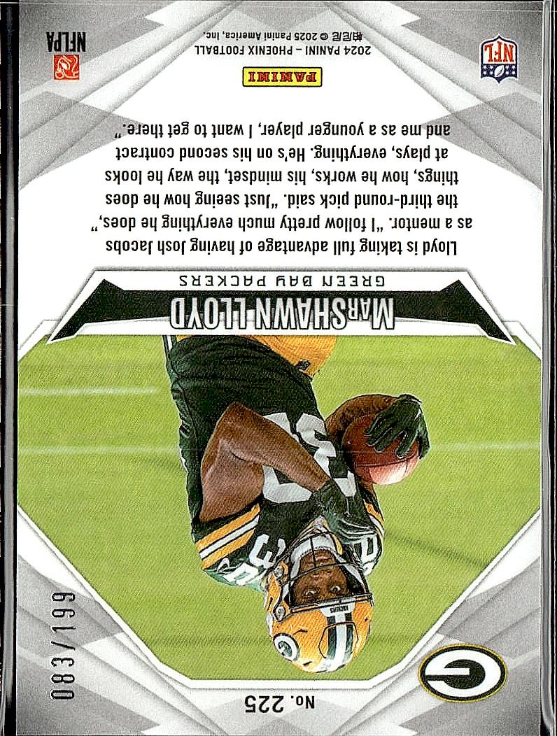 2024 Panini Phoenix #225 MarShawn Lloyd Red Lazer #/199
