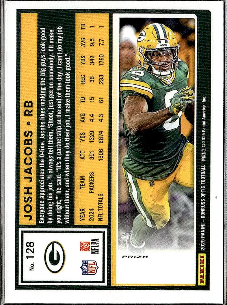 2025 Donruss Optic #128 Josh Jacobs Holo