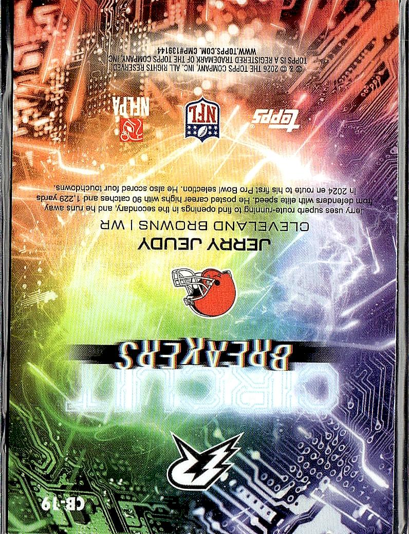 2025 Topps Resurgence #CB-19 Jerry Jeudy Circuit Breakers