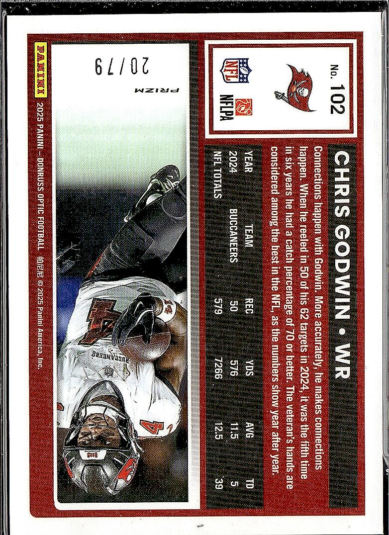 2025 Donruss Optic #102 Chris Godwin Orange Scope #/79